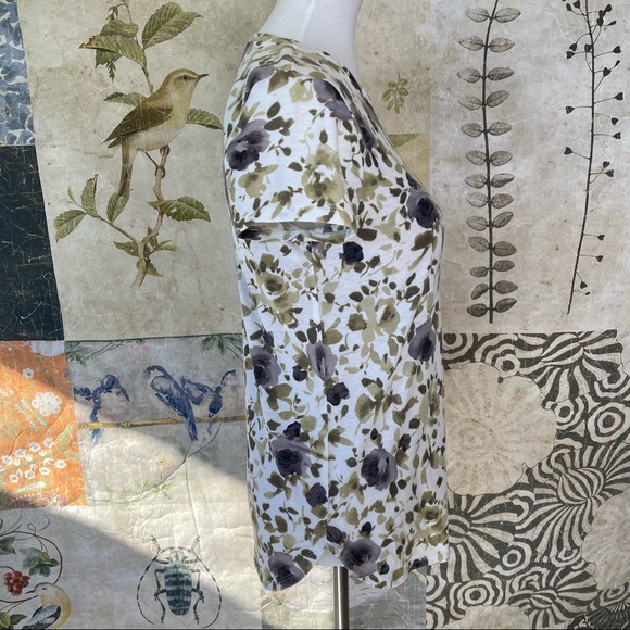 Anthropologie 9-H15 STCL Floral Short Sleeve Tee - Picture 5 of 16